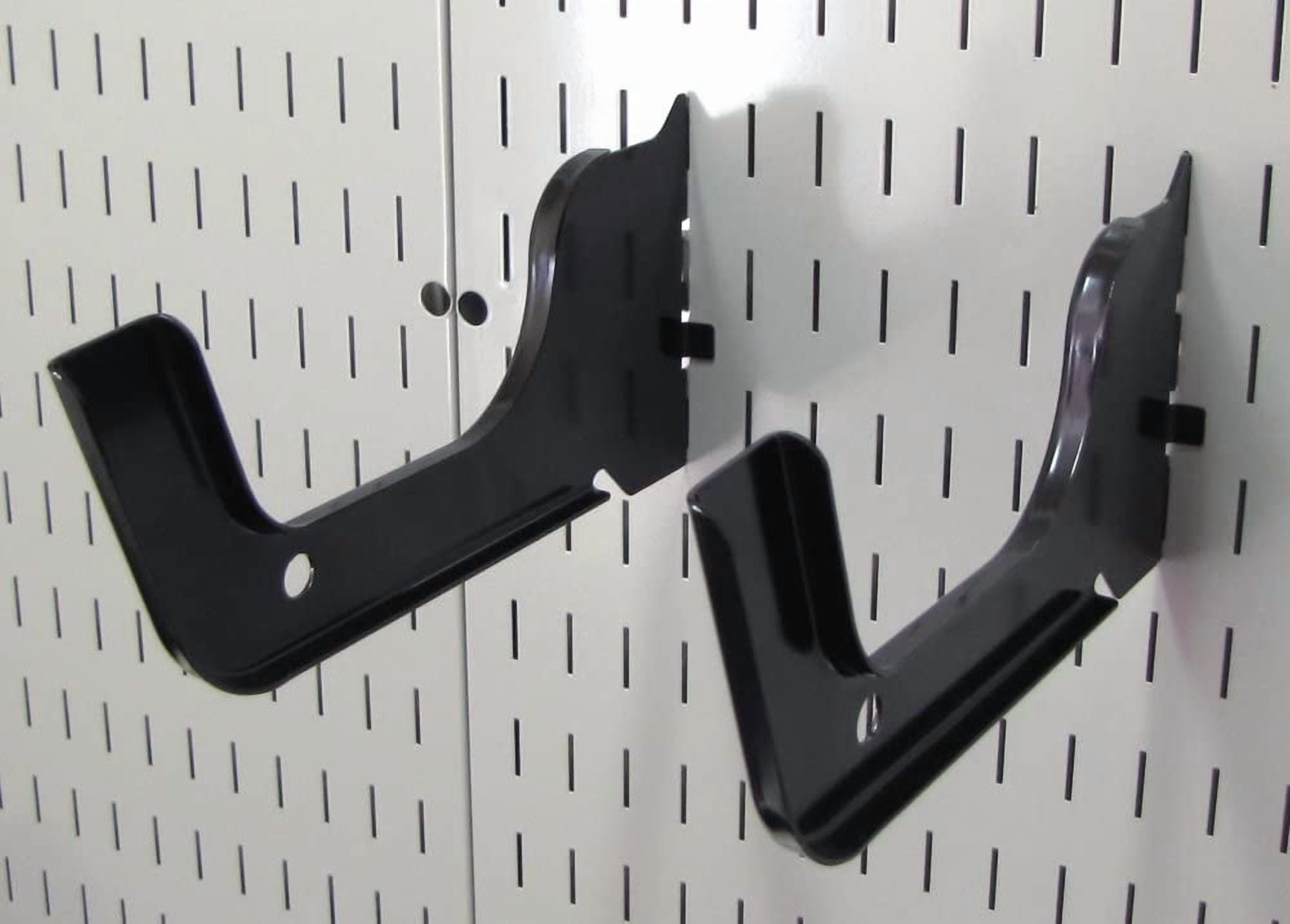 RGHJAR-Heavy Duty Hook Hook Pair - Slotted Metal Pegboard Heavy-Duty Hooks Pegboard and Slotted Tool Board - Black
