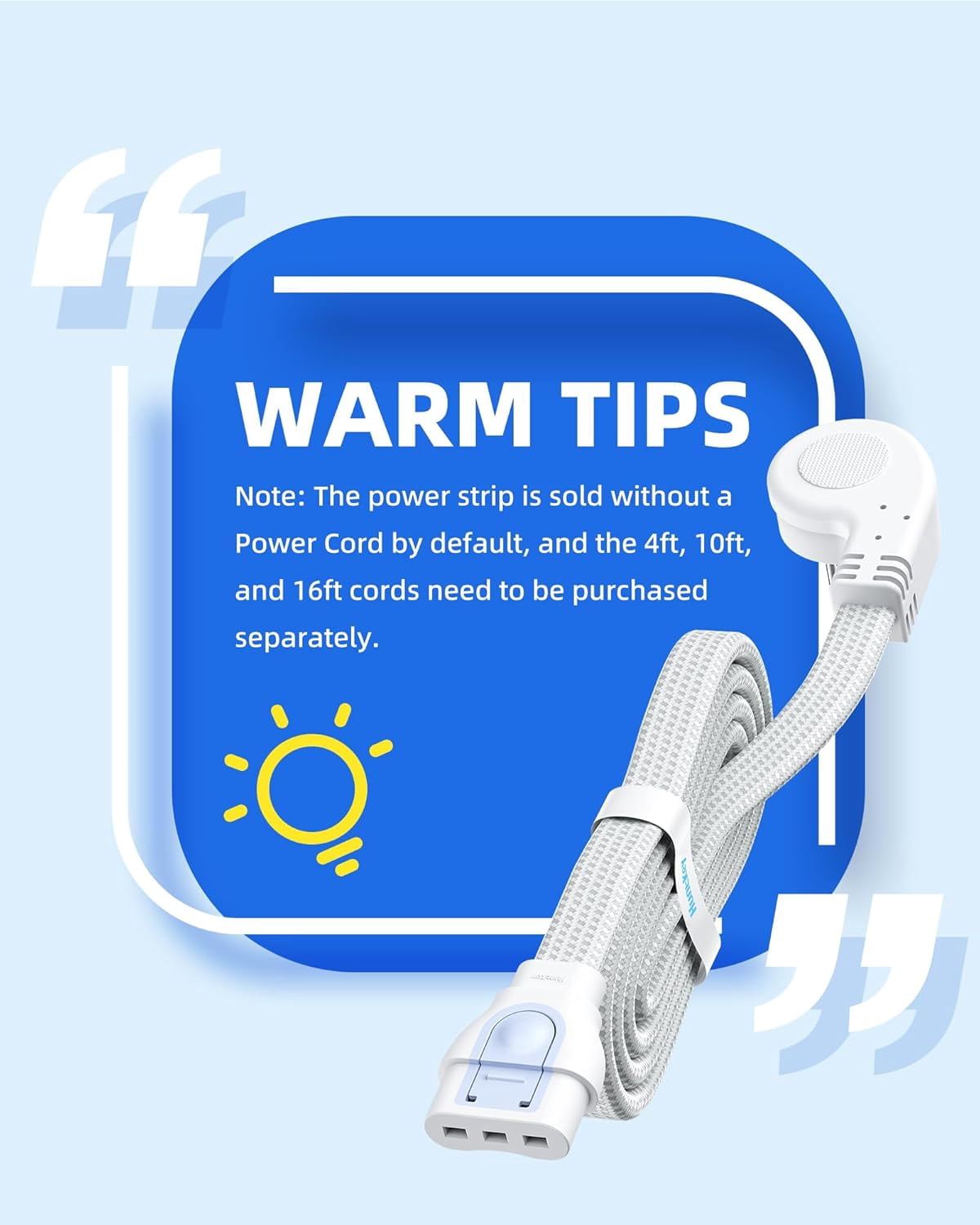 RGHJAR-Innovative Power Strip, Cord Removable Design, 6 Outlets Surge Protector with 4 USB Ports (2 USB-C, 2 USB-A), ETL Listed, Customize Cord Length