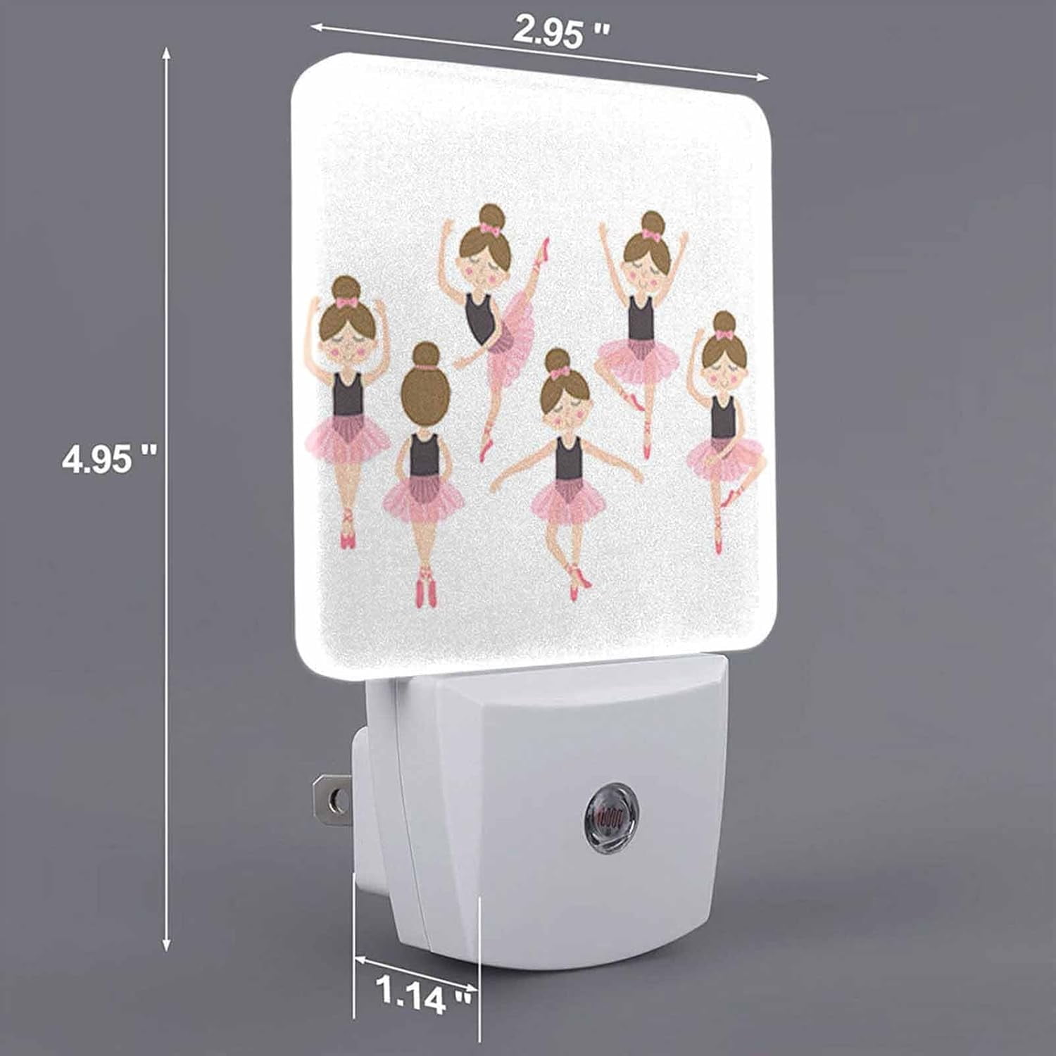 RGHJAR-LED Night Light,Cute Ballerina LED Night Light Plug into Wall with Dusk to Dawn Light Sensor White Energy Efficient Nightlight for Bedroom Bathroom Hallway Living Room Kitchen