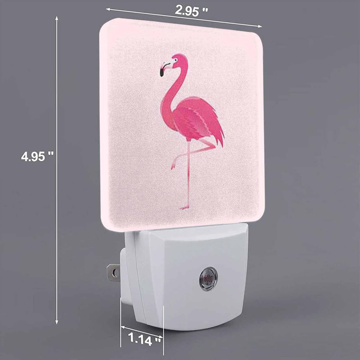 RGHJAR-LED Night Light,Romantic Pink Flamingo LED Night Light Plug into Wall with Dusk to Dawn Light Sensor White Energy Efficient Nightlight for Bedroom Bathroom Hallway Living Room Kitchen