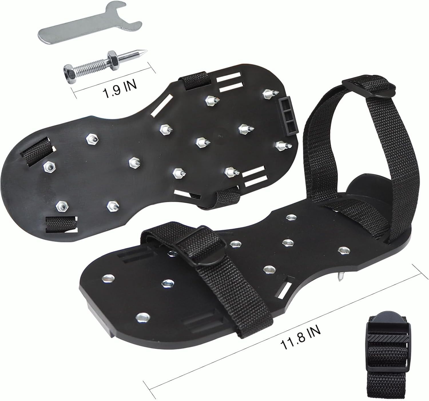RGHJAR-Lawn Aerator Shoes with Adjustable Straps - for Lawn Aeration or as Screed Shoes - Lawn Aerator Shoes as Perfect Aerator Lawn Tool - Medium