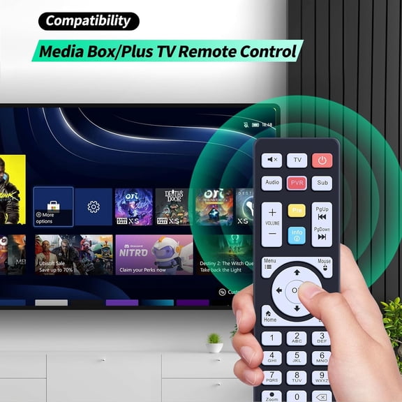 RGHJAR-New Replace Remote Control for MAX TV Gold 5G Plus, for Maxytec Infinity Pro Global Plus TV Pro Box