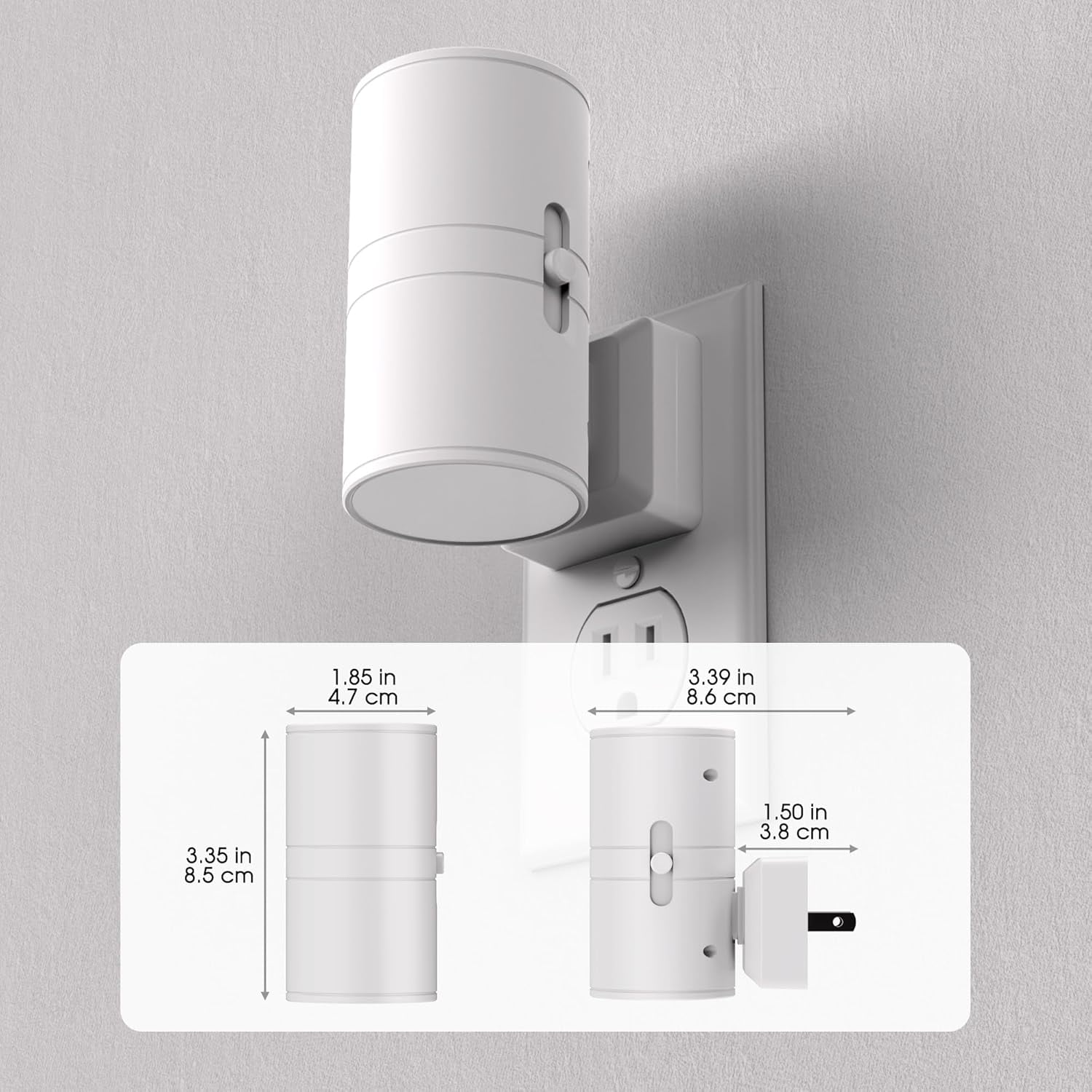RGHJAR-Night Lights Plug into Wall, Modern LED Night Light Plug in, Dusk to Dawn Sensor,Amber Night Light 0-100LM Adjustable Brightness, Dimmable NightLight for Hallway, Bedroom, Stairway, 2 Pack