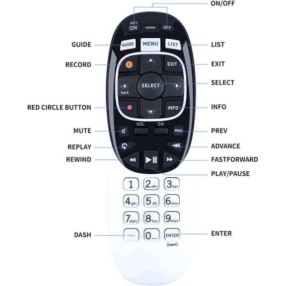 RGHJAR-RC73 Remote Control Replacement RC71 RC72 for Directv 4336303112 HR20 HR21 HR34 HR44 HR54 DVR Satellite Dish Receiver & Streaming Devices, Support Two Modes