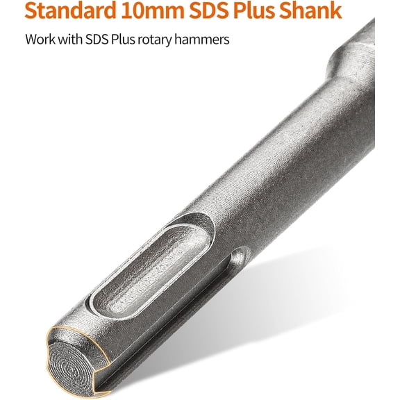 RGHJAR-SDS Plus Chisel 16 Inch, Tile Removal Tool for SDS Plus Rotary Hammer Drill Attachment, Flat Chisel Bits for Removing Ceramic Tile Wall Brick Thinset Mortar Granite Concrete Demolition