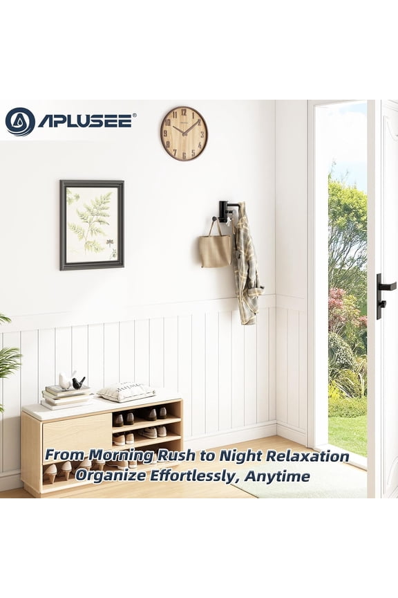 -Swivel Towel Hook 3 Arms Matte Black, 304 Stainless Steel Foldable Coat Hanger Bathroom Robe Towel Hook, Wall Kitchen Storage Holder