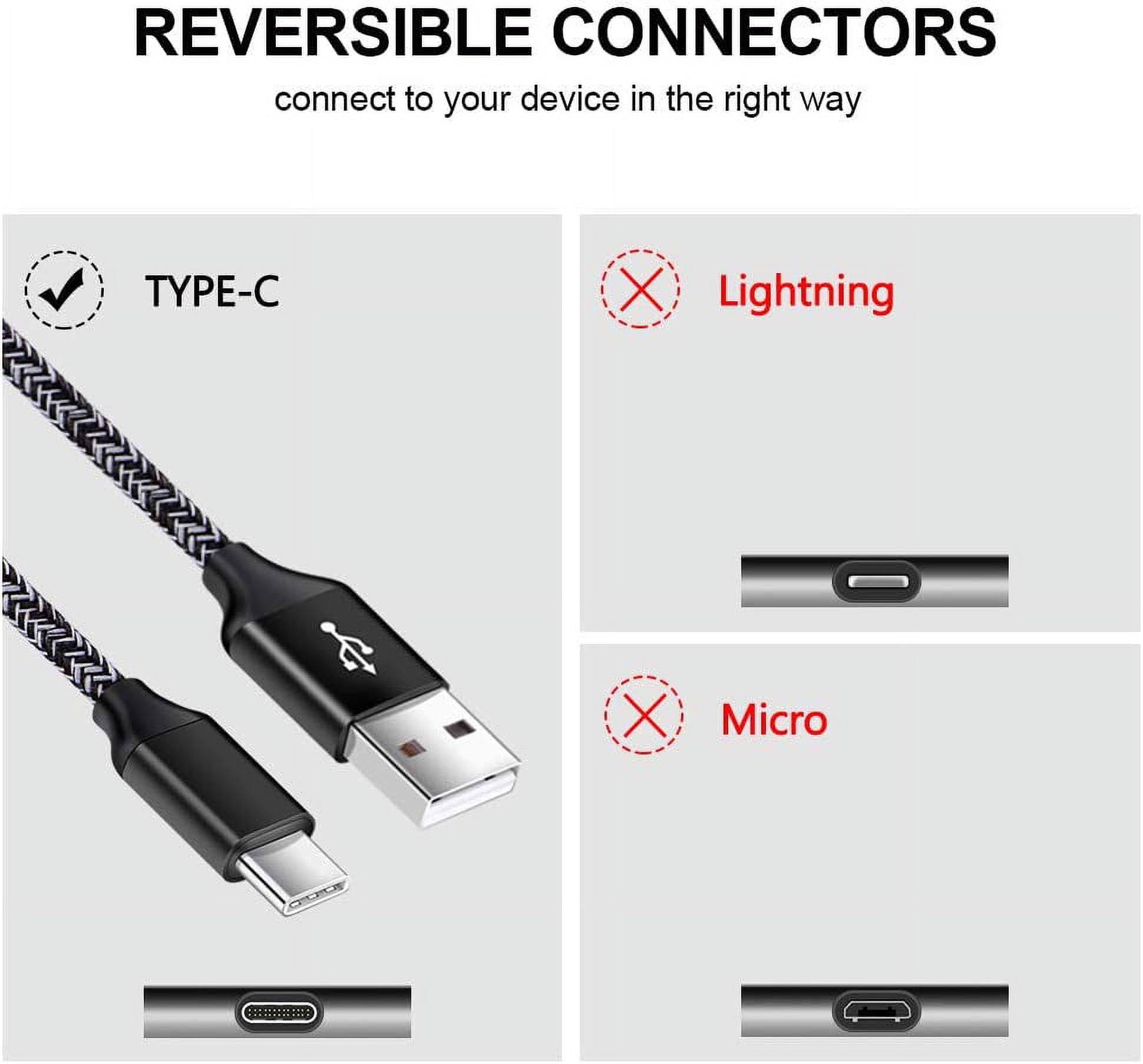 RGHJAR-USB Type C Charger Fast Charge Dual USB Wall Plug Charging Blocks Android C Charger Cable Cord for Samsung Galaxy S24 S23 S22 S21 Ultra Plus S20 FE S10 S9 Note 20 10 A10e A01 A11 A12 A21 A20 A