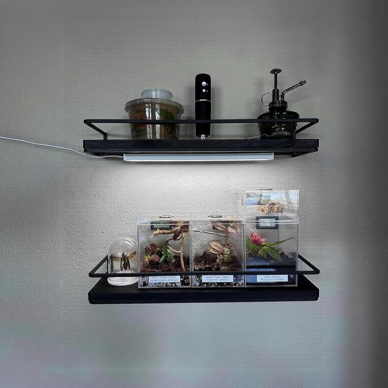 RGHJAR-Under Cabinet Led Lighting, 12 Inch Light Strip Bar, Cool White 6000K Dimmable Plug in USB Light, Small Thin Led Under Counter Lighting for Kitchen/Room/Shelf/Desk/Display Case