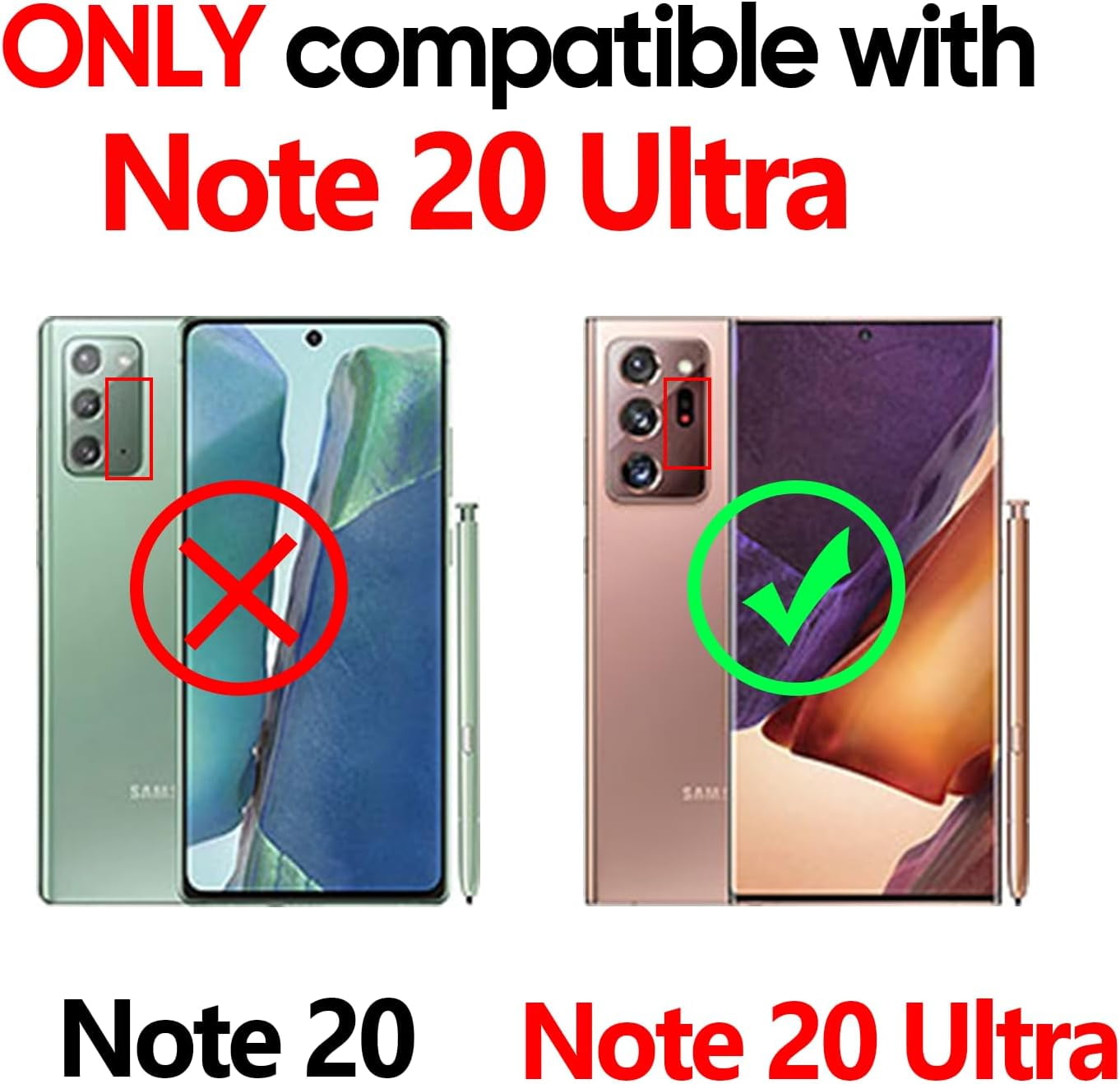 RGHJAR-for Samsung Note-20 Ultra Case: [𝐍𝐨𝐭 𝐅𝐢𝐭 𝐍𝐨𝐭𝐞 𝟐𝟎], Galaxy Note 20 Ultra Case, Heavy Duty Protective Android Note20 5G Ultra Cell Phone Case Cover with Magnetic Ring Holder Stand, B