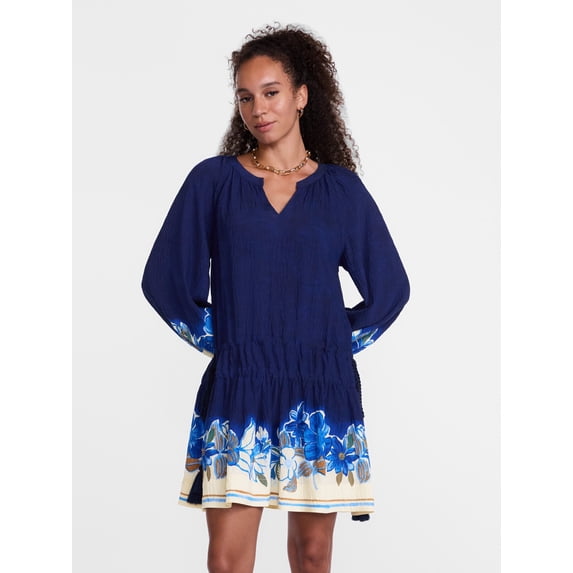 Scenario Women's and Women's Plus Raglan Drama Sleeve Mini Dress, Sizes XXS-4X
