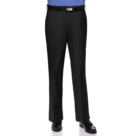 RGM Gentleman's Only Dress Pants for Men Skinny fit Modern Flat-Front - Formal Business Wrinkle Free No Iron New Blue 34 Medium