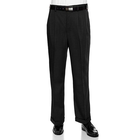 RGM Men's Work To Weekend Microfiber Performance Traditional Fit Pleated Dress Pant