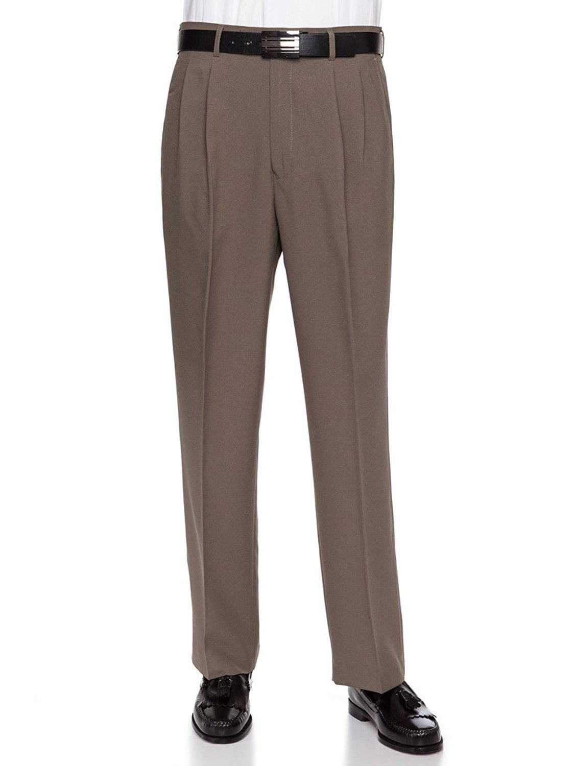 RGM Men's Work To Weekend Pleated Front Dress Pant Finished Hem With No