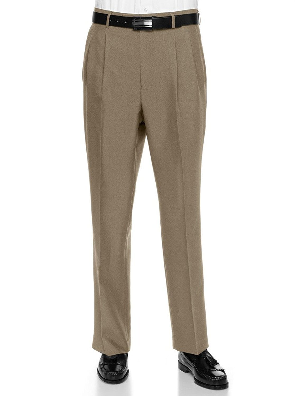 RGM Men's Work To Weekend Pleated Front Dress Pant Finished Hem With No