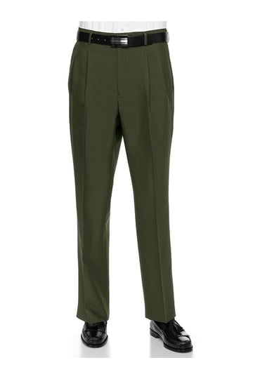 slim fit dress slacks Italian Style Formal Gurkha Pant-BottleGreen – KLOTTHE® main image 0
