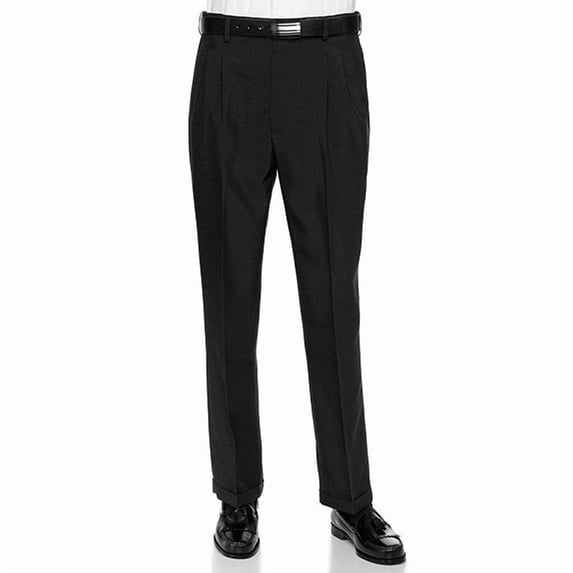 RGM Men's Work to Weekend Pleated Front Dress Pant Black-Microfiber 31 X-Short