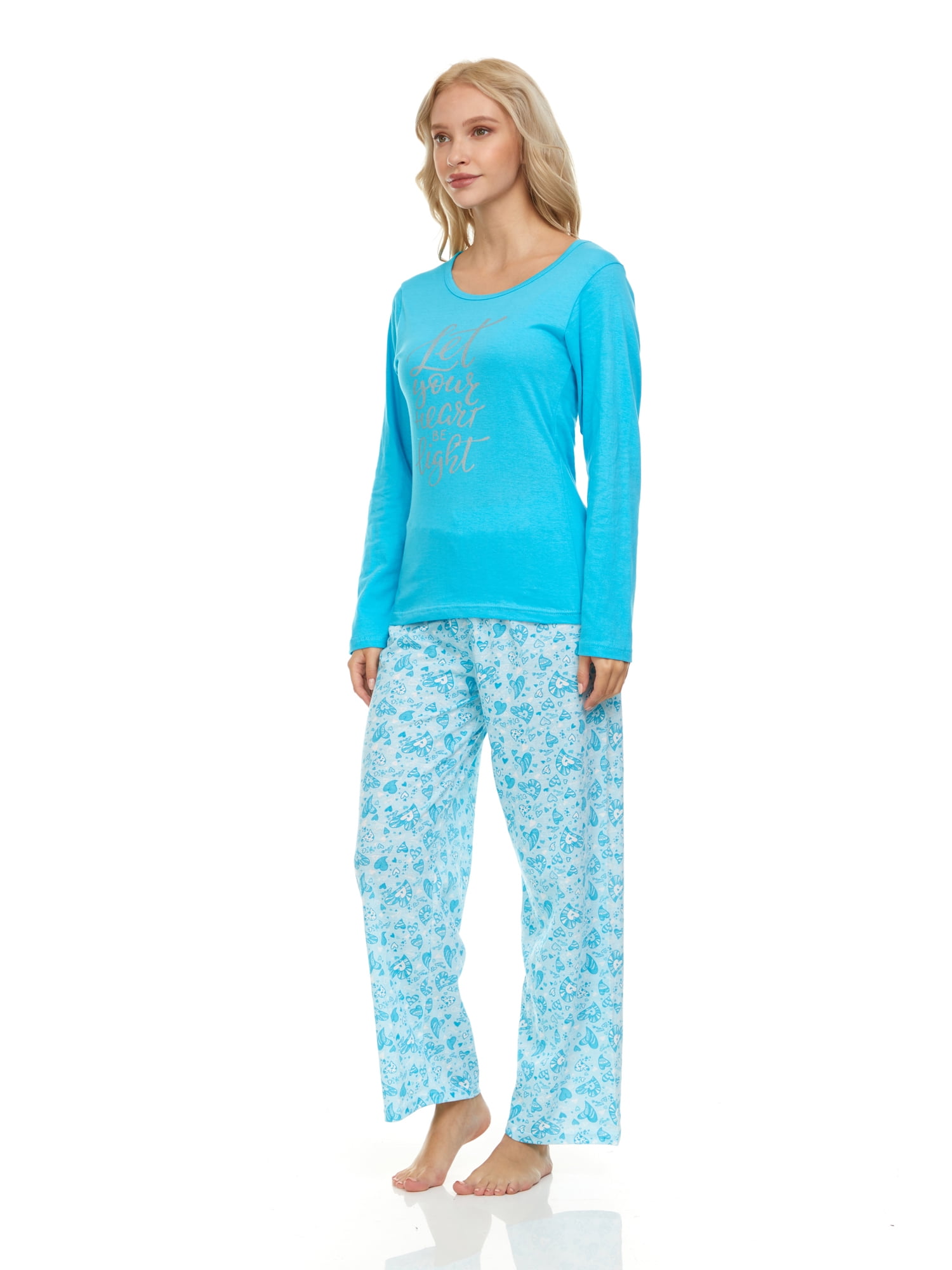 RGMNY BRANDS 100 Cotton Women Pajamas Set Pants and Top Long Sleeve