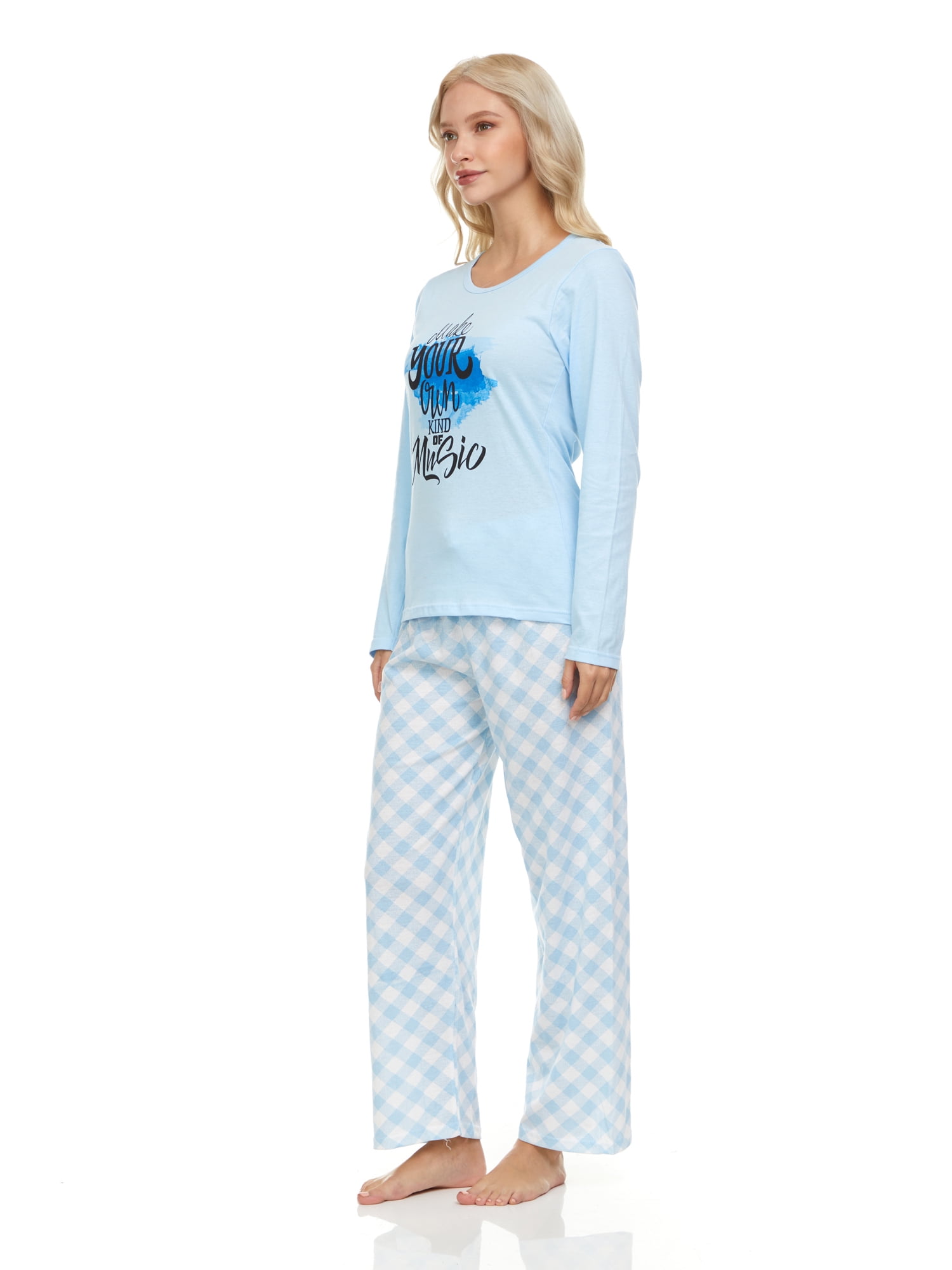 RGMNY BRANDS 100 Cotton Women Pajamas Set Pants and Top Long Sleeve