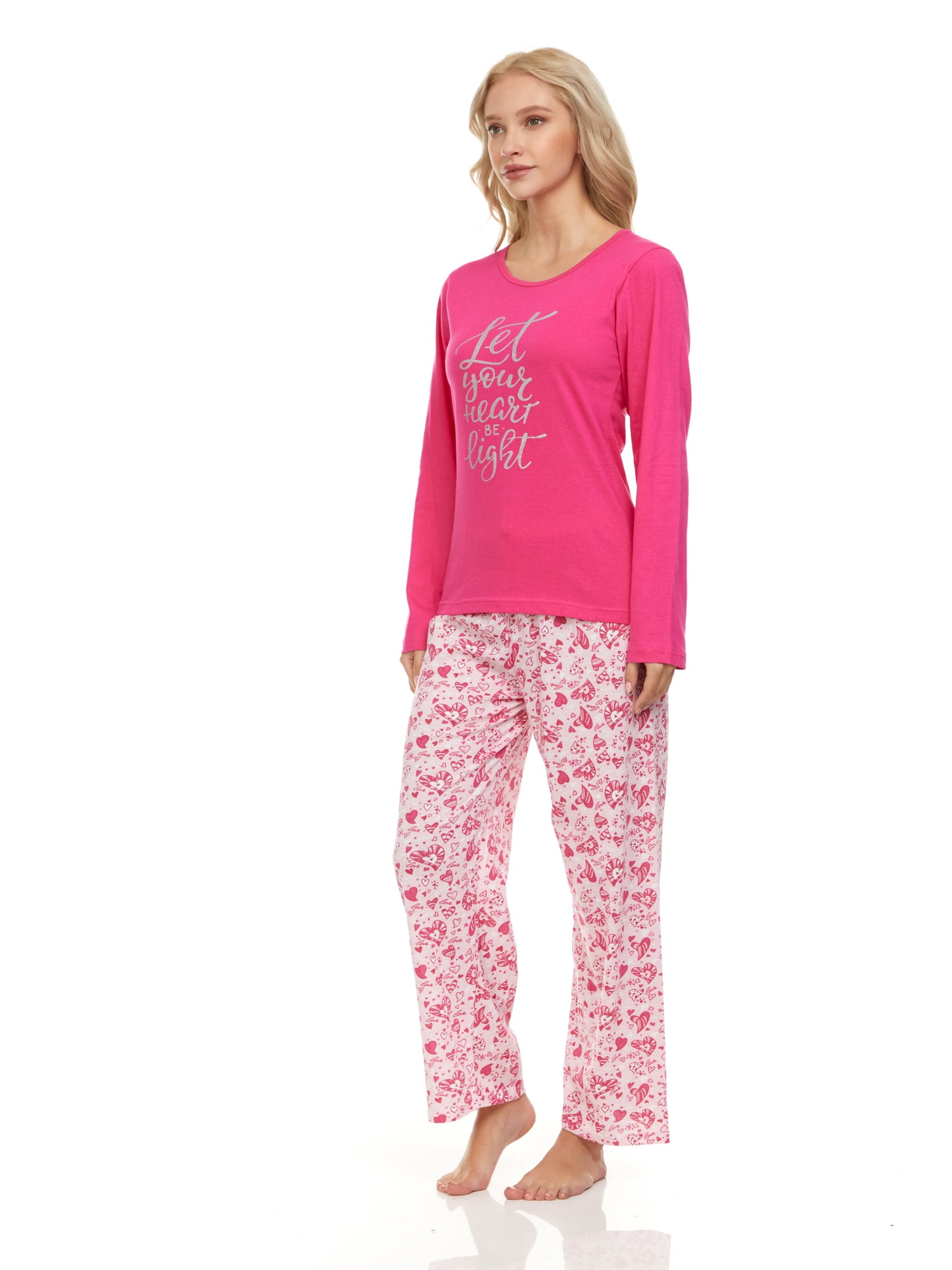 RGMNY BRANDS 100 Cotton Women Pajamas Set Pants and Top Long Sleeve