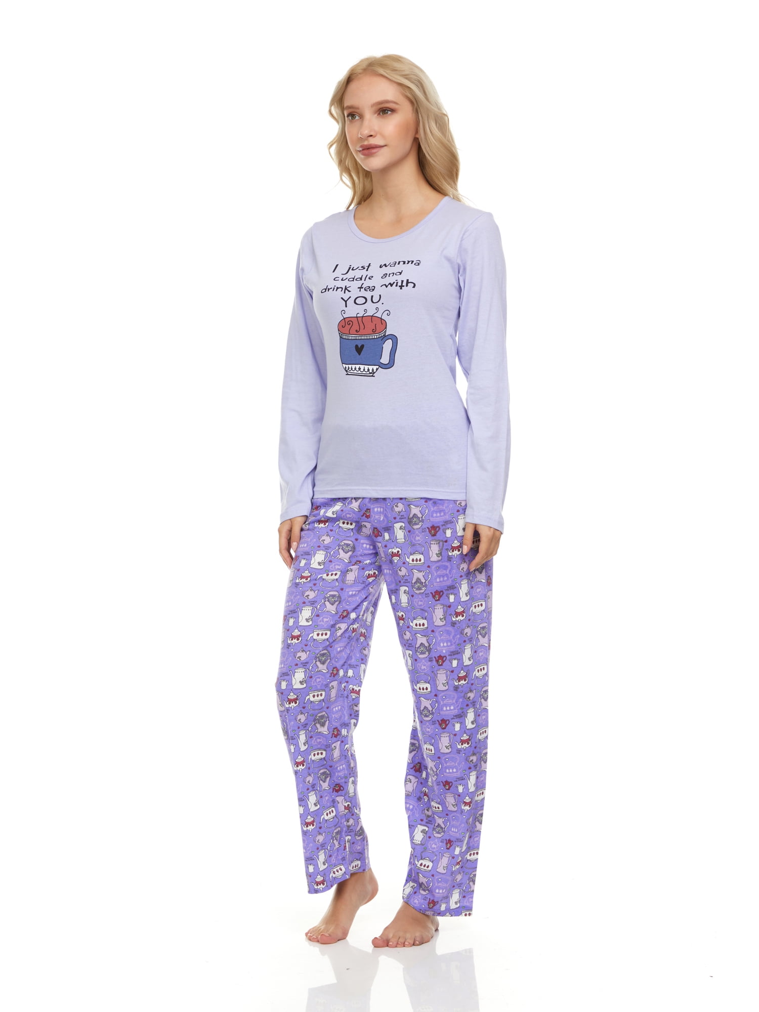 RGMNY BRANDS 100 Cotton Women Pajamas Set Pants and Top Long Sleeve