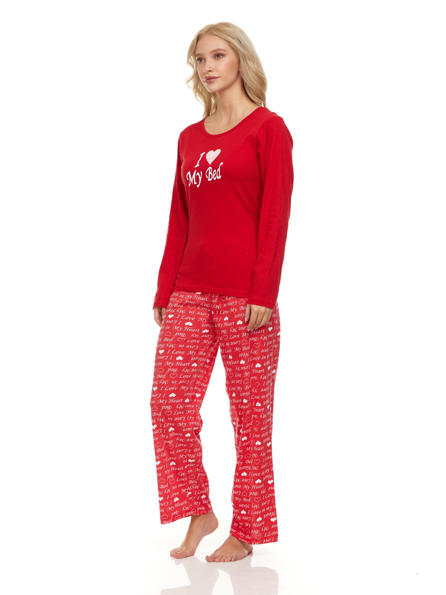 RGMNY BRANDS 100 Cotton Women Pajamas Set Pants and Top Long Sleeve