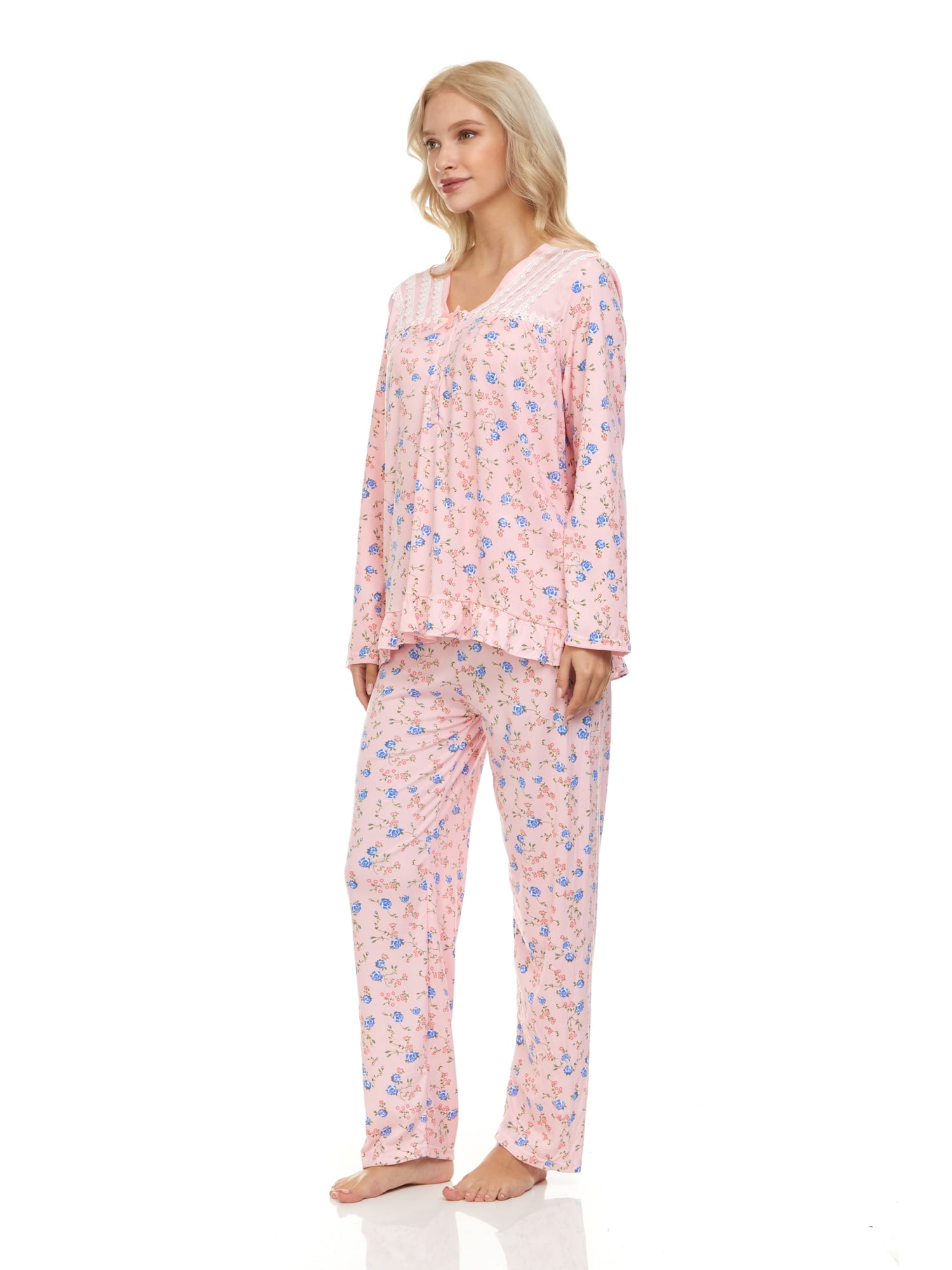 RGMNY BRANDS Women Pajamas Set Pants and Top Long Sleeve, 2Piece
