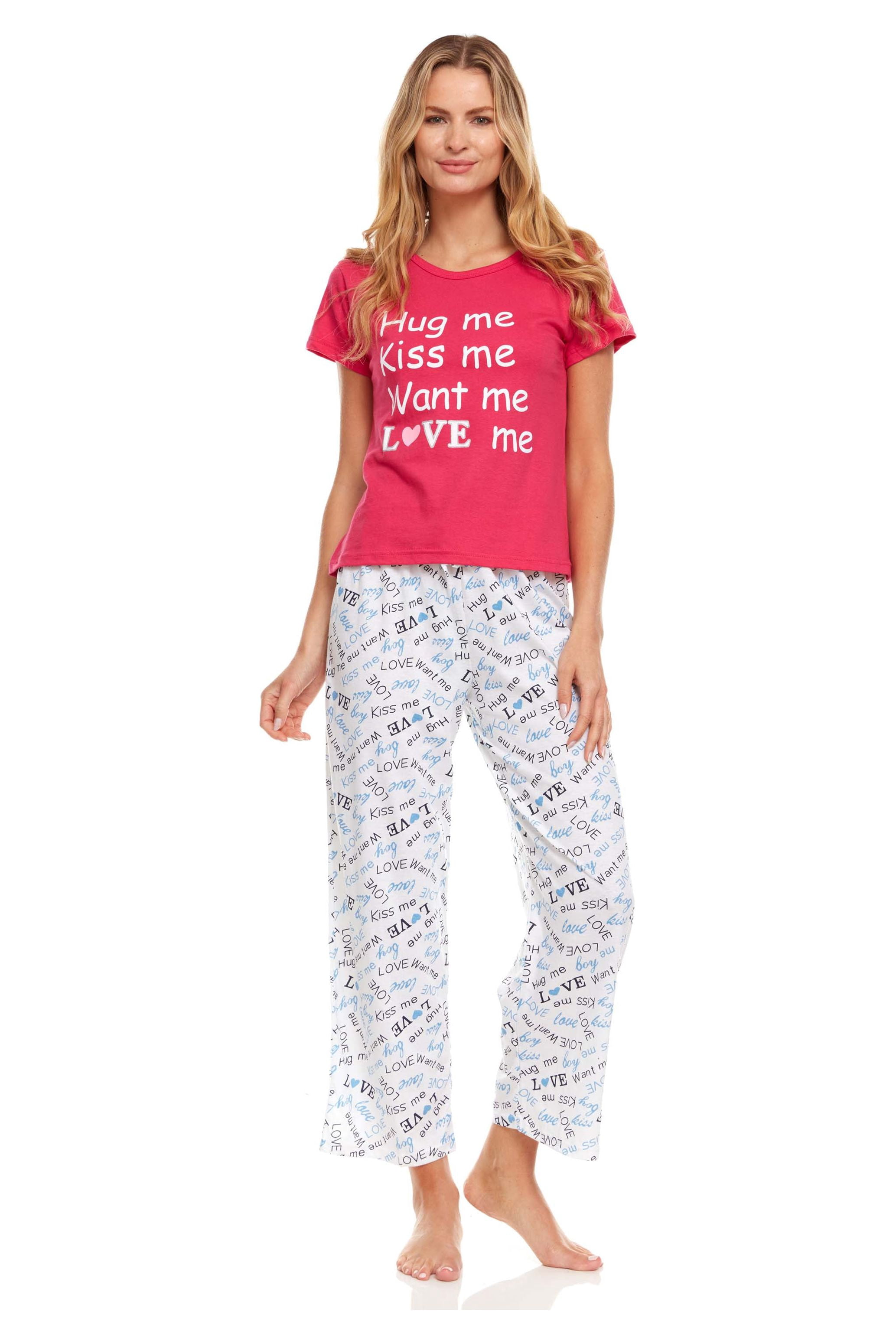 RGMNY BRANDS Women Pants Pajamas set 100 Cotton Short Sleeve Female