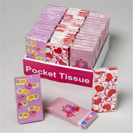 RGP G87084 Pocket Tissue 10 Ct Valentine, Pack Of 48