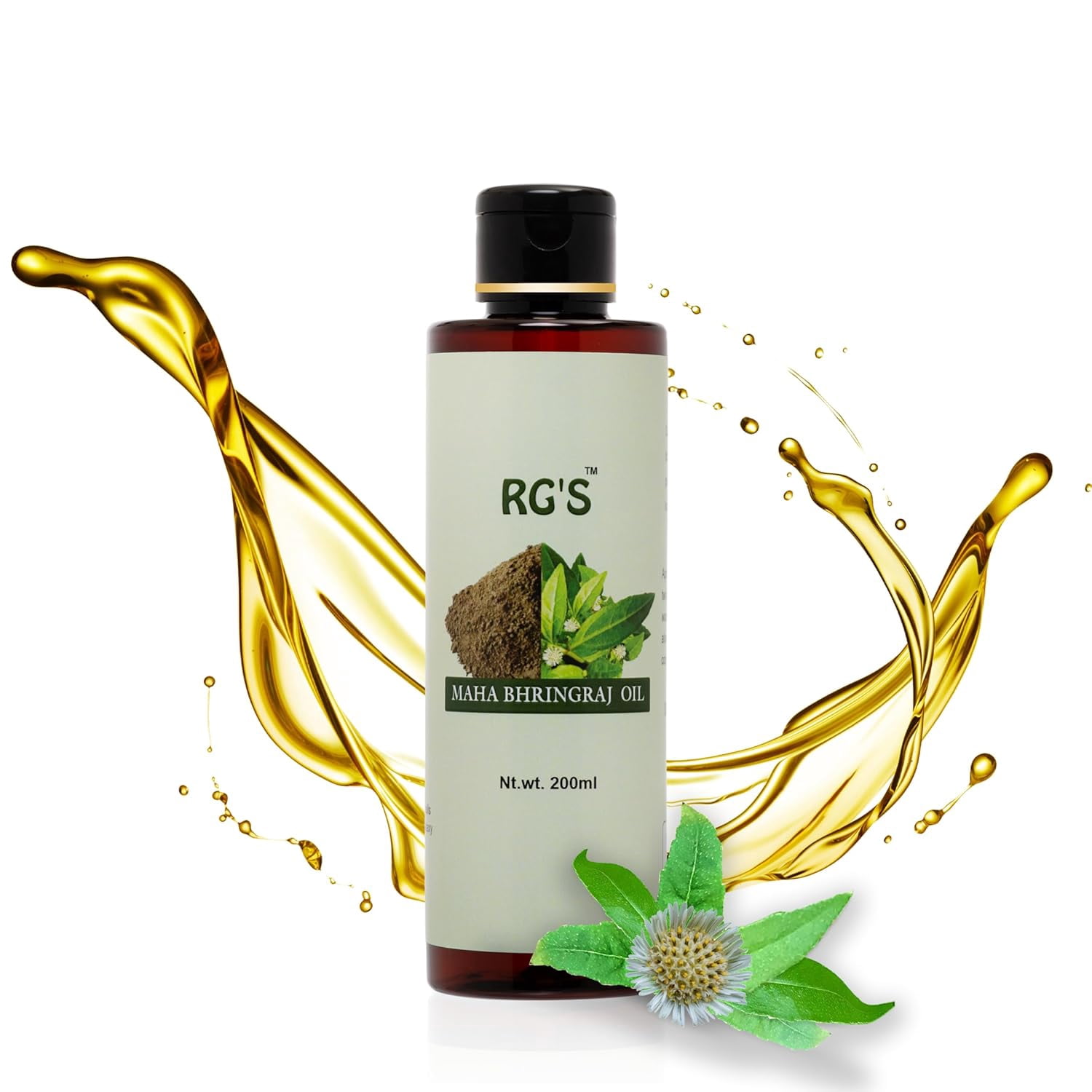 RGS Herbal Soaps Oils Ayurvedic Mahabhringraj Hair Oil 200ml Pack Of 1 ...