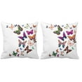 thumbnail image 1 of RH-241-C S-2 18 x 18 in. Butterflies Square Indoor & Outdoor Throw Pillow with Cover - Set fo 2, 1 of 1