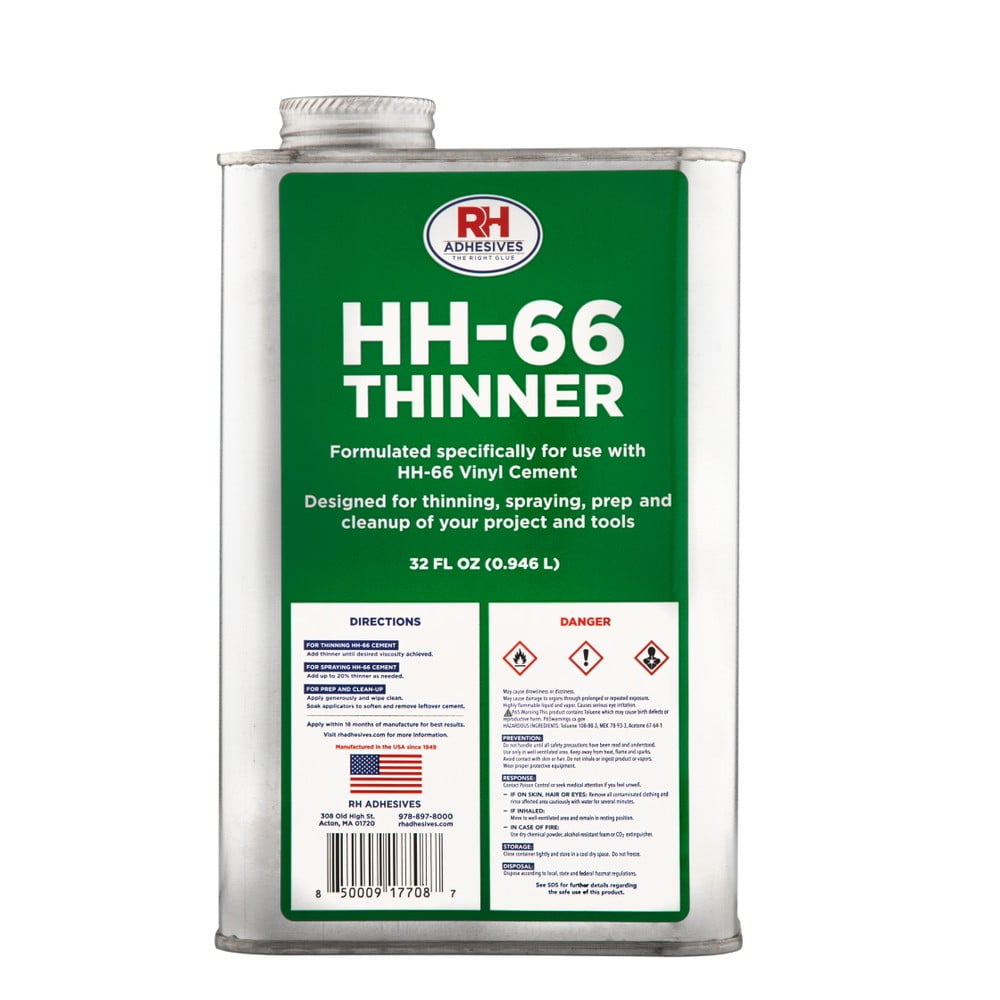 RH Adhesives HH-66 PVC Vinyl Cement with Brush 32 oz THINNER_