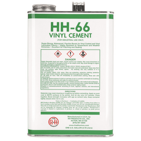 RH Adhesives Vinyl Cement Super Strong Glue for Vinyl Fabrics, Clear, 128 oz