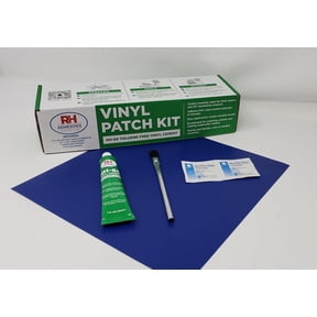 RH Adhesives Vinyl Patch Kit with 10-inch by 10-inch Reinforced Vinyl, 1 oz. Tube of HH-66 TF Vinyl Cement, Applicator Brush, Alcohol Wipes (Blue, Heavyweight Vinyl (22 oz.))