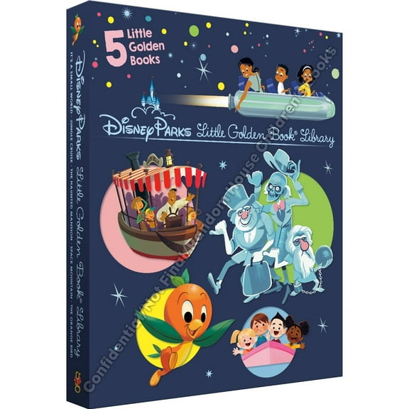 Disney Parks Little Golden Book Library (Disney Classic): It's a Small World, the Haunted Mansion, Jungle Cruise, the Orange Bird, Space Mountain (Hardcover)