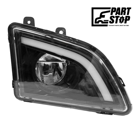 RH LED Fog Light  Black Housing | Fits Volvo VNL 2018+