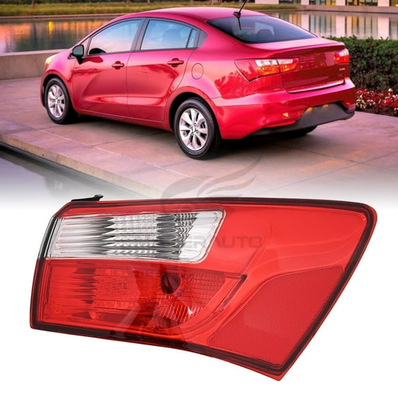 RH Tail Light Fits Kia Rio 2012-2017 Halogen Rear Brake Lamp With Bulb Passenger Side 924021W000, KI2805109C