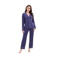 thumbnail image 1 of RH Women Pajamas Set Button Down Sleepwear Long Sleeve Nightwear Long Pants Pj Set S-XXL RHW4013, 1 of 7
