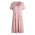 thumbnail image 1 of RH Womens Sleepwear Short Nightgown Button Down Pajama Nightshirt Housedress S-XXL RHW2896, 1 of 6