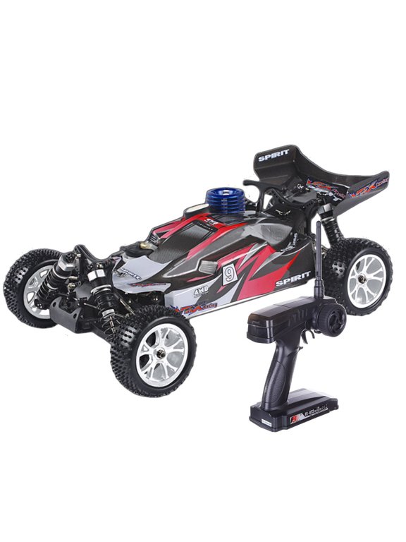 RH1006 1/10 Scale 4WD Nitro-Powered RC Off-Road Truck, 2.4G High-Speed Gas Powered Remote Control Car with FS-FT Controller & Force.18 Methanol Engine, RTR Version for Advanced Hobbyists
