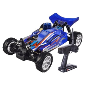 RH1007 1/10 Scale 4WD Off-Road Nitro RC Car, 2.4G 60KM/H High Speed RC Buggy with 2.4G FS-FT Radio Controller, 2-Speed Transmission & VX.18CXP Engine for Adults