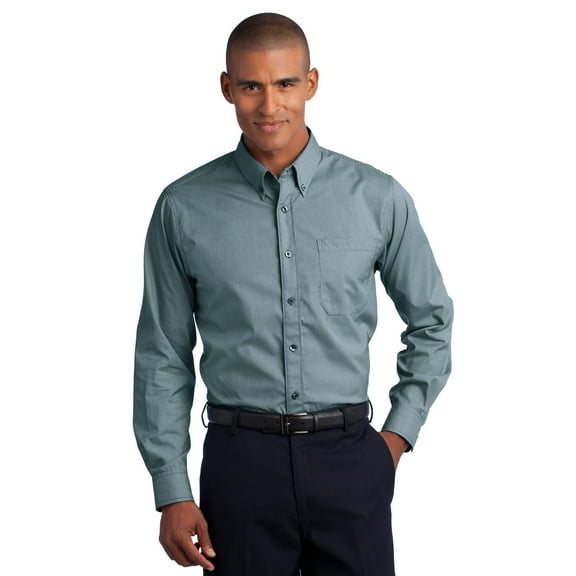 RH66 Mini-Check Non-Iron Button-Down Shirt Mens' Button Shirt