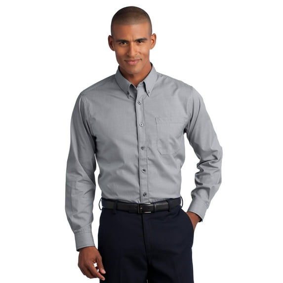 RH66 Mini-Check Non-Iron Button-Down Shirt Mens' Button Shirt