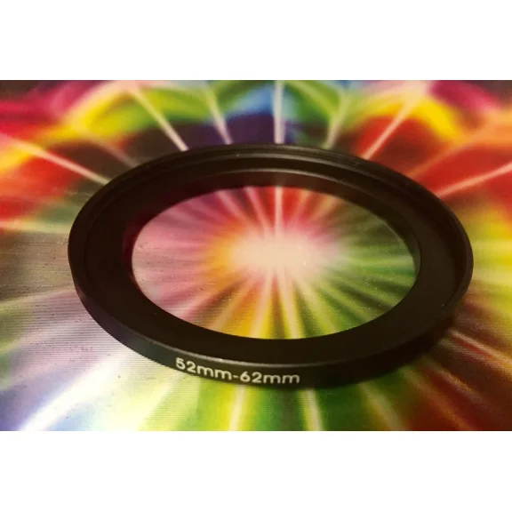 RHEA- 1(One) Black Metal Adapter-Ring 52Mm To 62Mm 52-62Mm Step Up Filter Ring M52-F62