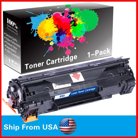 RHEA- 1-Pack Of Black Ce285A 85A Toner Cartridge For P1100 P1102 Pro P1102W Printer