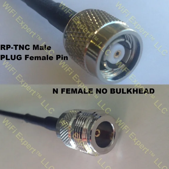 RHEA- 10 Feet Rg58 Rp-Tnc Male To N Female Coaxial Rf Pigtail Cable Ships From Usa