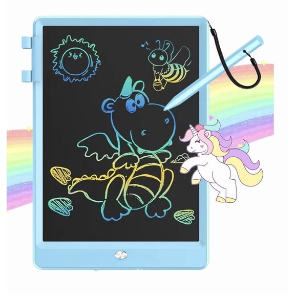 RHEA- 10 Inch Lcd Writing Tablet, Colorful Toddler Doodle Board Drawing Tablet