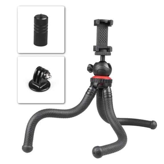 RHEA- 12 Flexible Mini Tripod Universal Phone Holder (Up To 85Mm) For Iphone Samsung