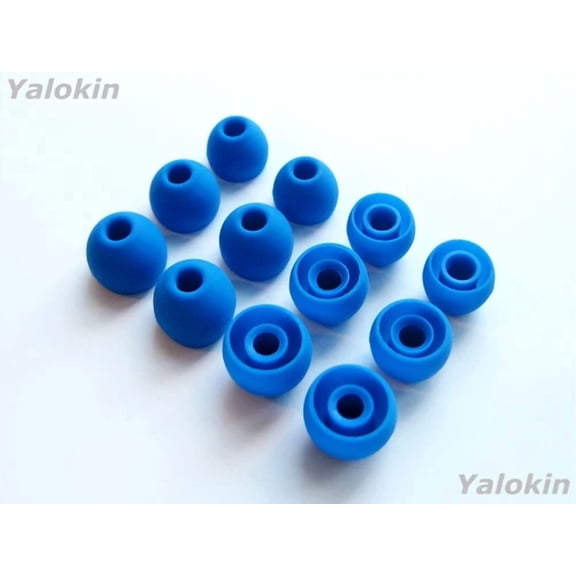 RHEA- 12Pcs S/M/L Blue Soft Replacement Eartips For Audio-Technica In-Ear Earphones