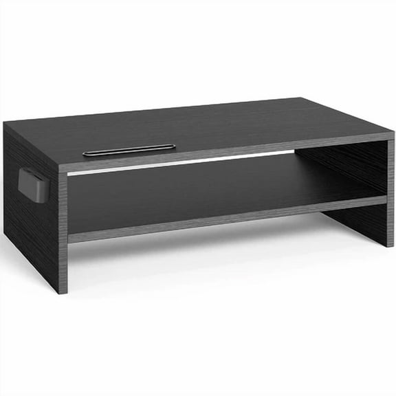 RHEA- 16.5Inch Monitor Stand 2 Tiers Desk Organizer Stand With Cellphone Holder Shelf