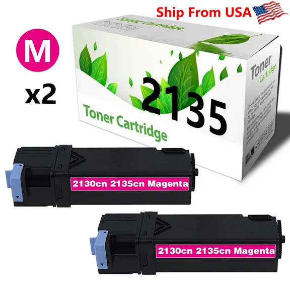 RHEA- (2-Pack,Magenta) 330-1392 Toner Cartridge For 2130Cn Printer